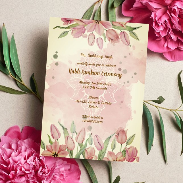 Haldi Kumkum Ceremony Invitation (Creator Uploaded)