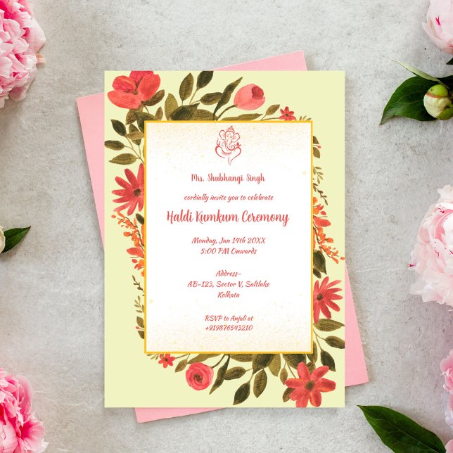 Haldi Kumkum Ceremony Invitation (Creator Uploaded)
