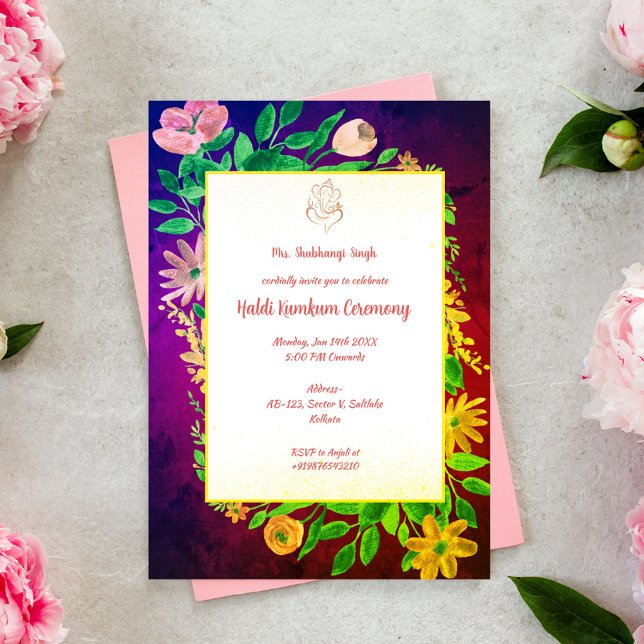 Haldi Kumkum Ceremony Invitation (Creator Uploaded)