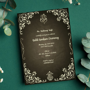 Haldi Kumkum Ceremony Invitation