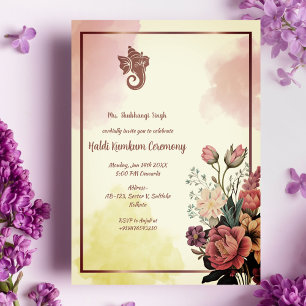 Haldi Kumkum Ceremony Invitation