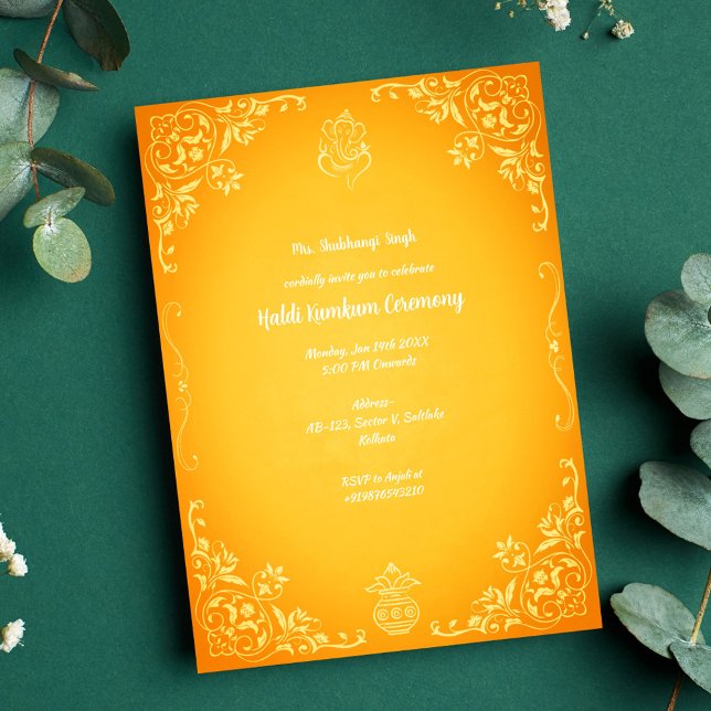 Haldi Kumkum Ceremony Invitation (Creator Uploaded)