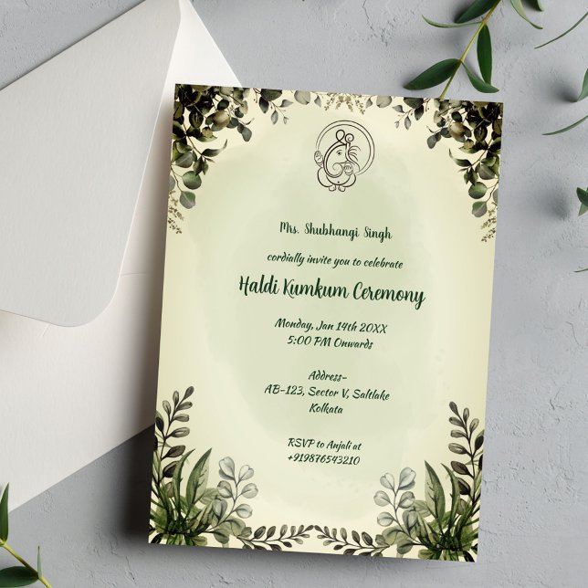 Haldi Kumkum Ceremony Invitation (Creator Uploaded)