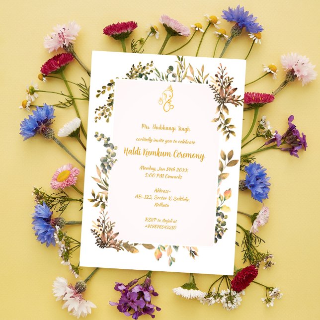 Haldi Kumkum Ceremony Invitation (Creator Uploaded)