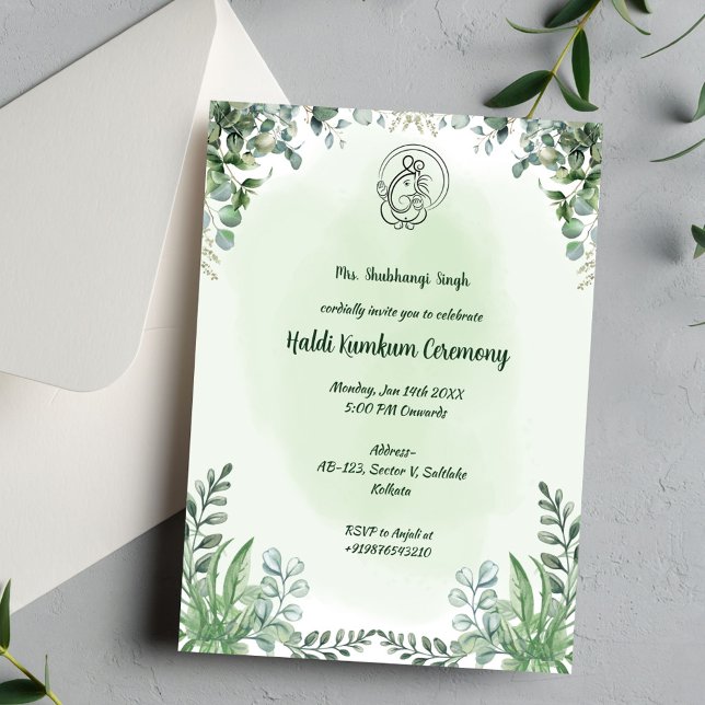 Haldi Kumkum Ceremony Invitation (Creator Uploaded)