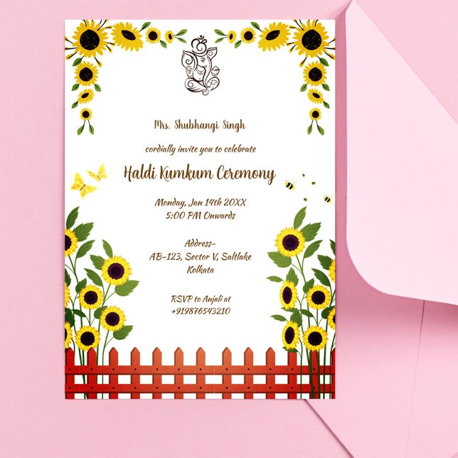 Haldi Kumkum Ceremony Invitation (Creator Uploaded)