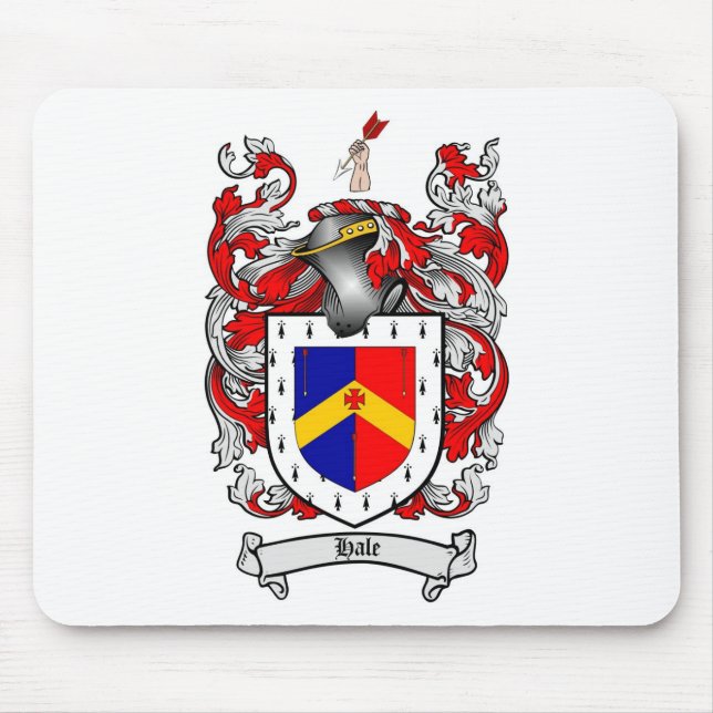 HALE FAMILY CREST -  HALE COAT OF ARMS MOUSE PAD (Front)