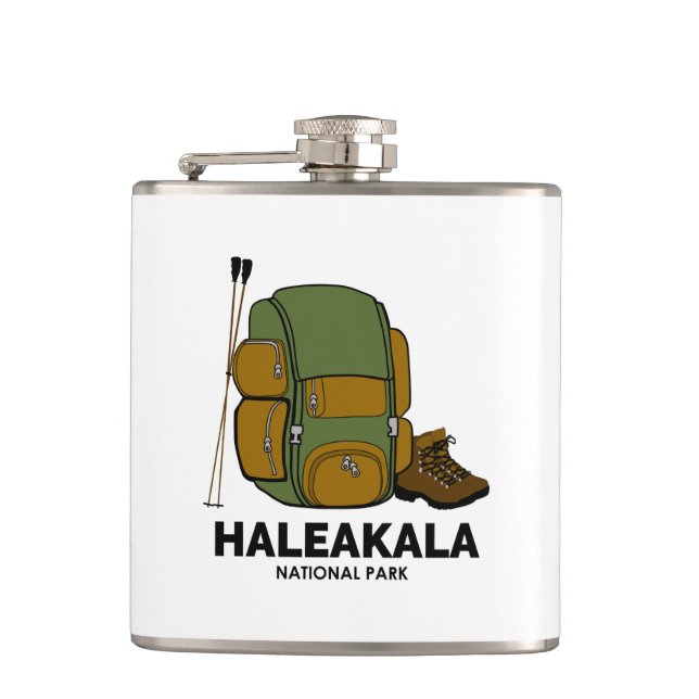 Haleakala National Park Backpack Hip Flask (Front)