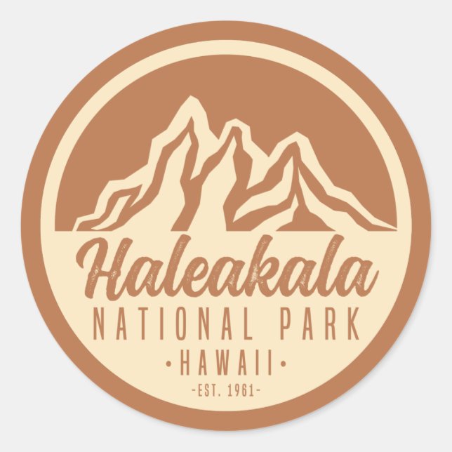 Haleakala National Park Hawaii Classic Round Sticker (Front)