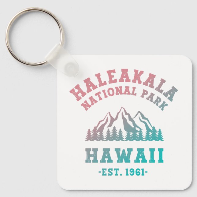 Haleakala National Park Hawaii Gradient Key Ring (Front)
