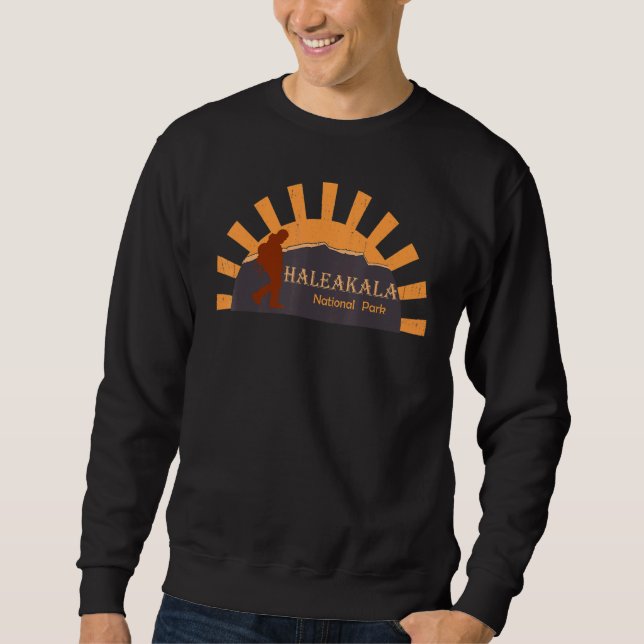 Haleakala National Park Hawaii Mountain Hiking Vol Sweatshirt (Front)