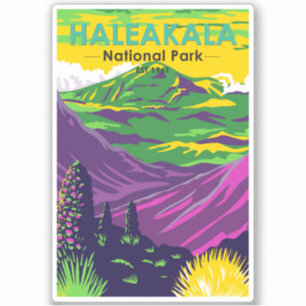 Haleakala National Park Hawaii Retro