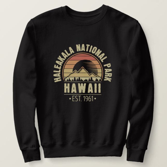 Haleakala National Park Hawaii Retro Sweatshirt (Design Front)