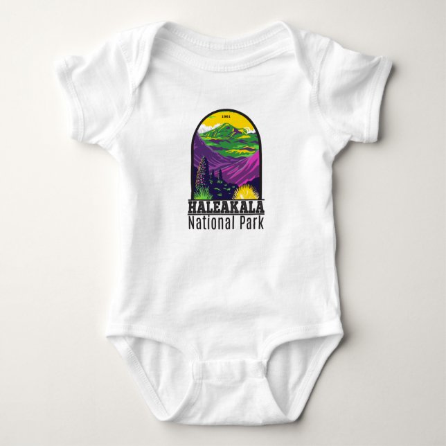 Haleakala National Park Hawaii Vintage  Baby Bodysuit (Front)