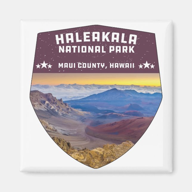 Haleakala National Park Hawaii Volcano Souvenir Magnet (Front)