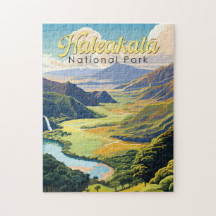 Haleakala National Park Illustration Retro Jigsaw Puzzle