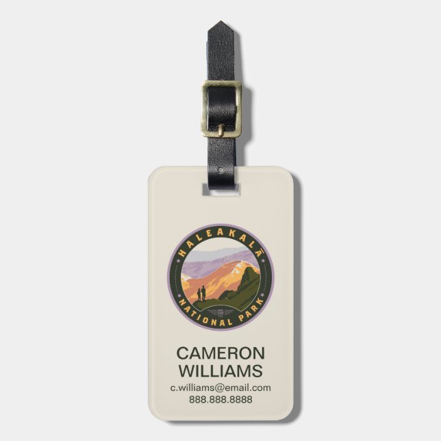 Haleakala National Park Luggage Tag (Front Vertical)
