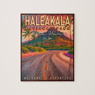 Haleakala National Park Maui Road Volcano Vintage Jigsaw Puzzle