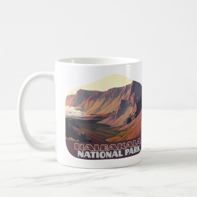 Haleakala National Park Maui Volcano Crater Coffee Mug (Left)