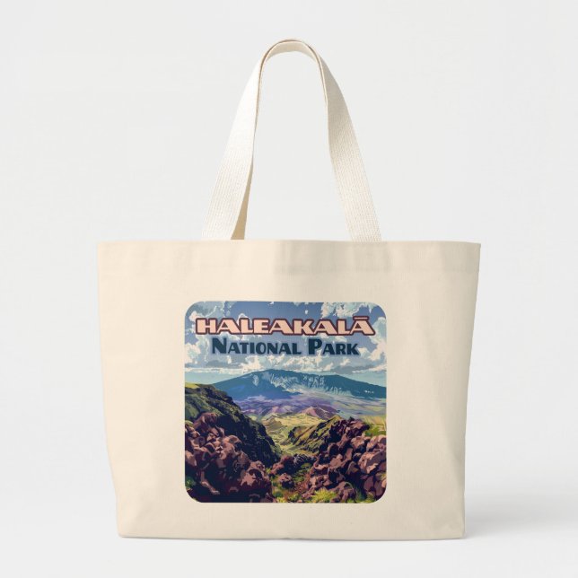 Haleakala National Park Maui Volcano Hawaii Large Tote Bag (Front)