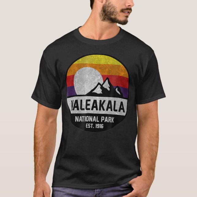 Haleakala National Park Retro  T-Shirt (Front)