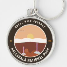 Haleakalā National Park Vintage Badge Keychain