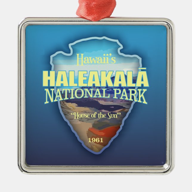 Haleakala NP (arrowhead) Metal Ornament (Front)