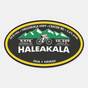 HALEAKALA- PAIA, HI -"OVAL" OVAL STICKER