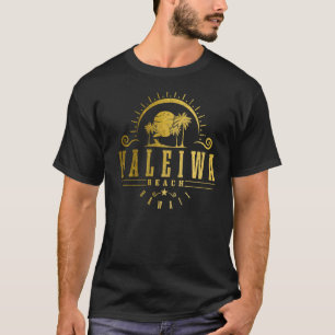 Haleiwa Beach Hawaii Sunset Vintage Surf Vacation T-Shirt