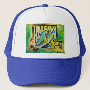 Haleiwa Hawaii Hula Aloha Trucker Hat Oahu