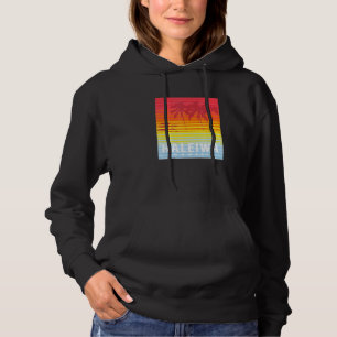Haleiwa Hawaii Retro Sunset Palm Trees Hoodie