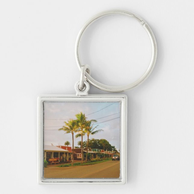 Haleiwa Surfer Town  Key Ring (Front)