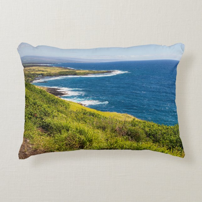 haleokane lookout above honuapo bay decorative cushion (Front)