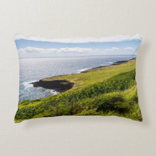 haleokane lookout and pacific ocean decorative cushion