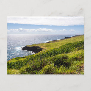haleokane lookout and pacific ocean postcard