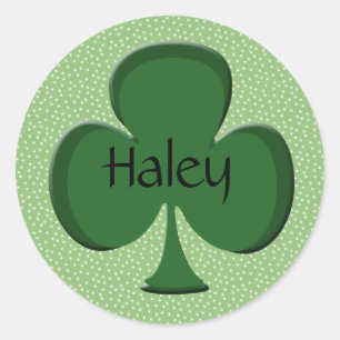 Haley Shamrock Name Sticker / Seal