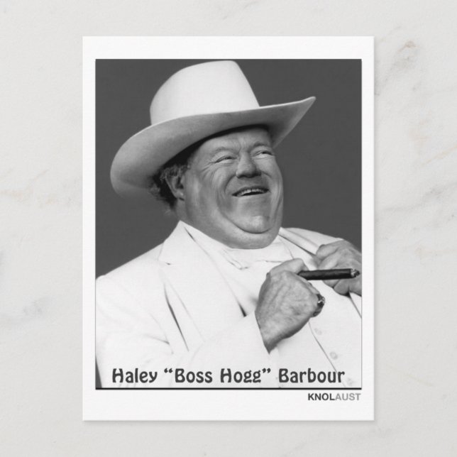 Haley "the Hogg" Barbour Postcard (Front)