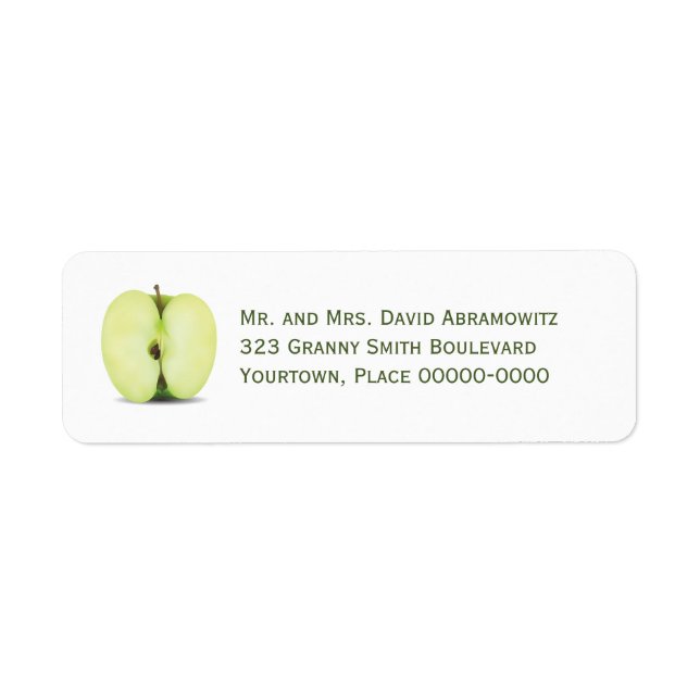 Half a Green Apple Return Address Return Address Label (Front)