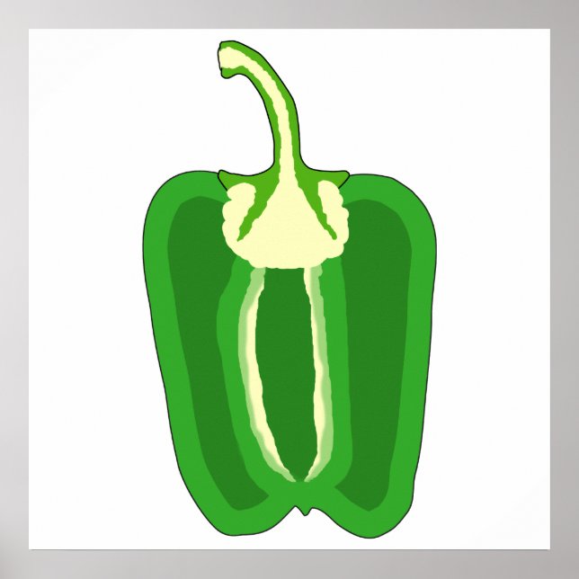Half a Green Bell Pepper. Poster (Front)