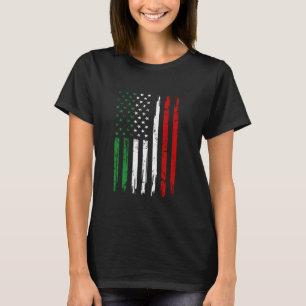 Half American And Italian America Italy Italia Fla T-Shirt