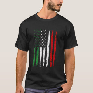 Half American And Italian America Italy Italia Fla T-Shirt