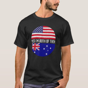 Half American Half Australian Usa Flag Family Heri T-Shirt