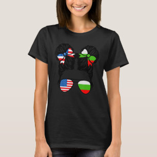 Half American Half Bulgarian Girl USA Bulgaria Fla T-Shirt