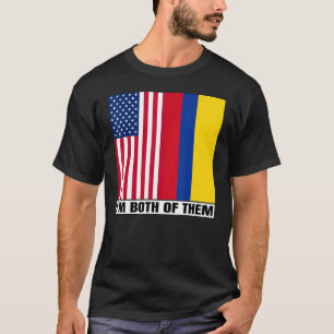 Half American Half Colombian Heritage USA & Colomb T-Shirt
