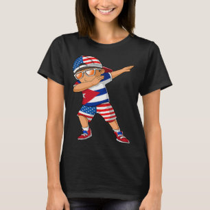 Half American Half Cuban Boy Kid Cuba Flag Patriot T-Shirt