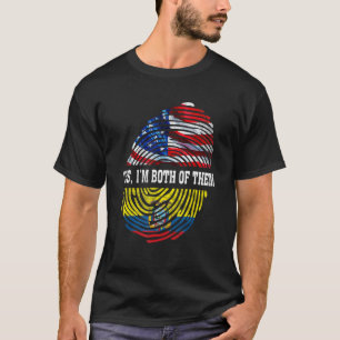 Half American Half ECUADOR I'm Both Of Them Herita T-Shirt