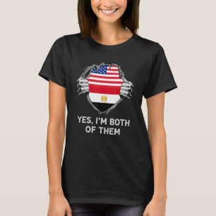 Half American Half Egyptian USA Egypt Flag Mens Wo T-Shirt