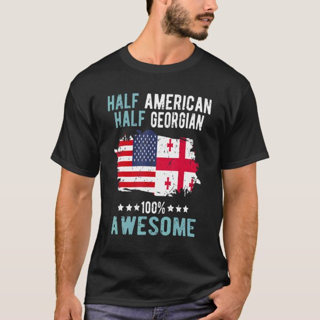 Half American Half Georgian T-Shirt (Front)
