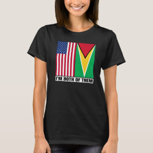 Half American Half Guyanese Heritage USA & Guyana T-Shirt
