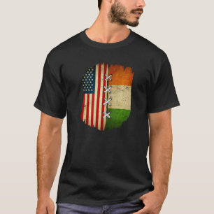 Half American Half Irish USA Ireland Flag Premium T-Shirt